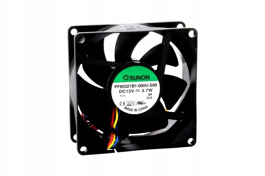 Kupelňový ventilátor - SUNON DC AXIAL 12V 80x80x32mm 100,92m3 / h 45,2dBA