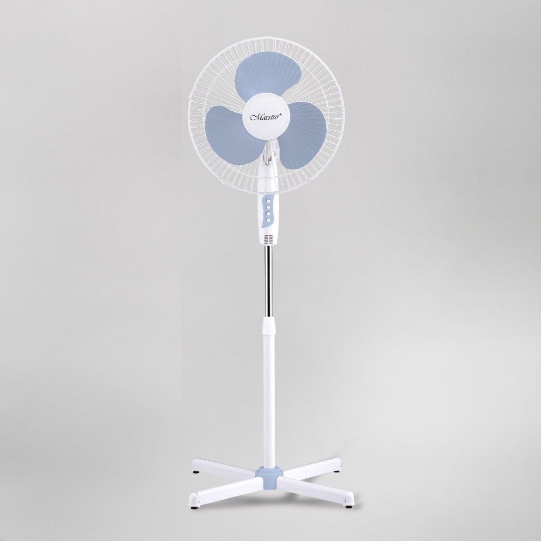 Kupelňový ventilátor - Podlahový ventilátor MAESTRO MR-900 biela a modrá