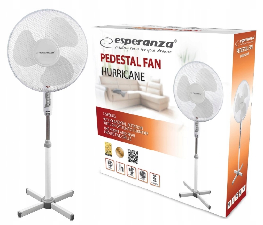 Kupelňový ventilátor - Stojací ventilátor ESPERANZA 130 Ventilátor