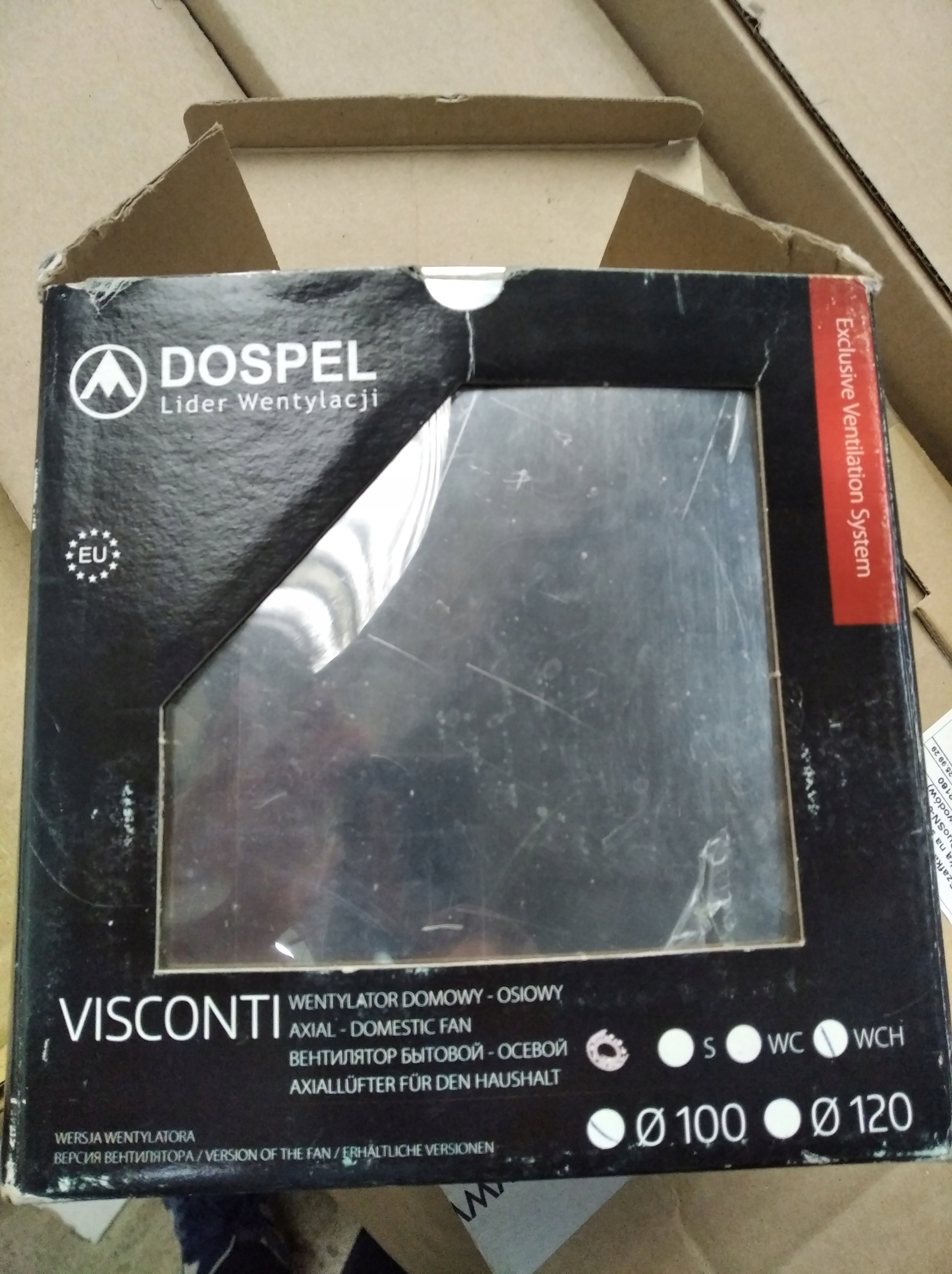 Kupelňový ventilátor - Chrómový ventilátor Visconti 100 WCH