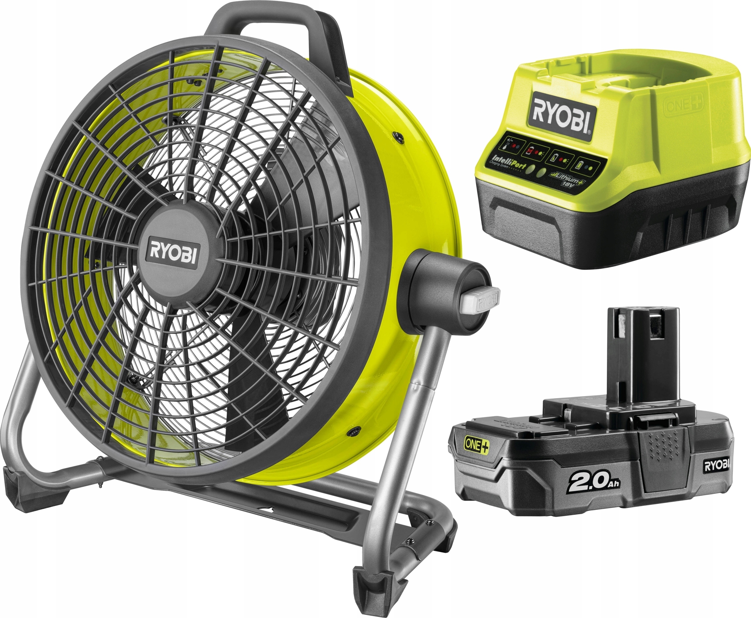 Kupelňový ventilátor - Ryobi R18F5 Akumulátorový FAN 18 V + 2 Ah