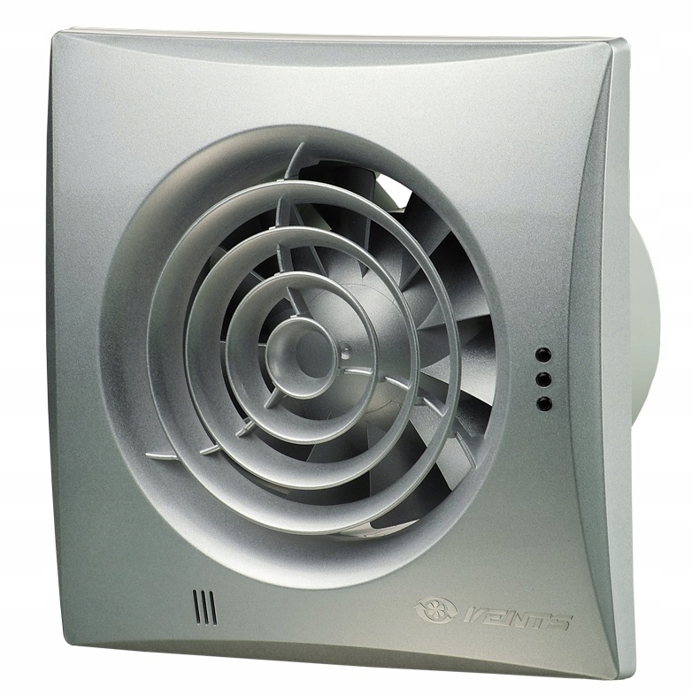 Kupelňový ventilátor - VENTILY 100QuietTH saténový kúpeľňový ventilátor