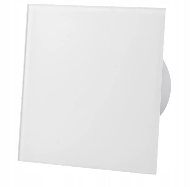 Kupelňový ventilátor - SKLENÝ PANEL VENTILÁTORA BIELY MAT DRIM AIRROXY