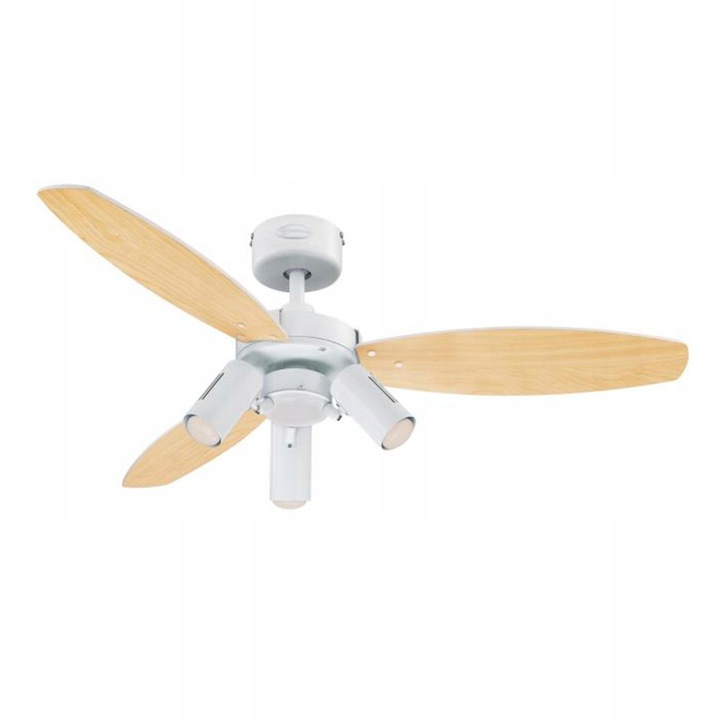 Kupelňový ventilátor - JET PLUS BIELY STROPNÝ VENTILÁTOR S LAMPA