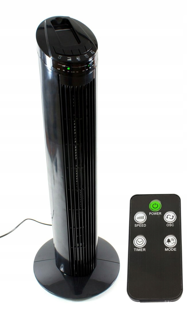 Kupelňový ventilátor - AG389A Stĺpový ventilátor 74cm čierny ATL