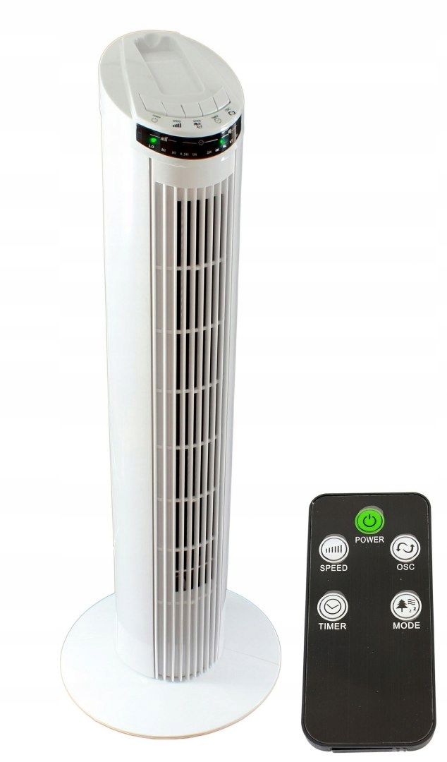 Kupelňový ventilátor - AG389B Stĺpový ventilátor 74cm biely ATL