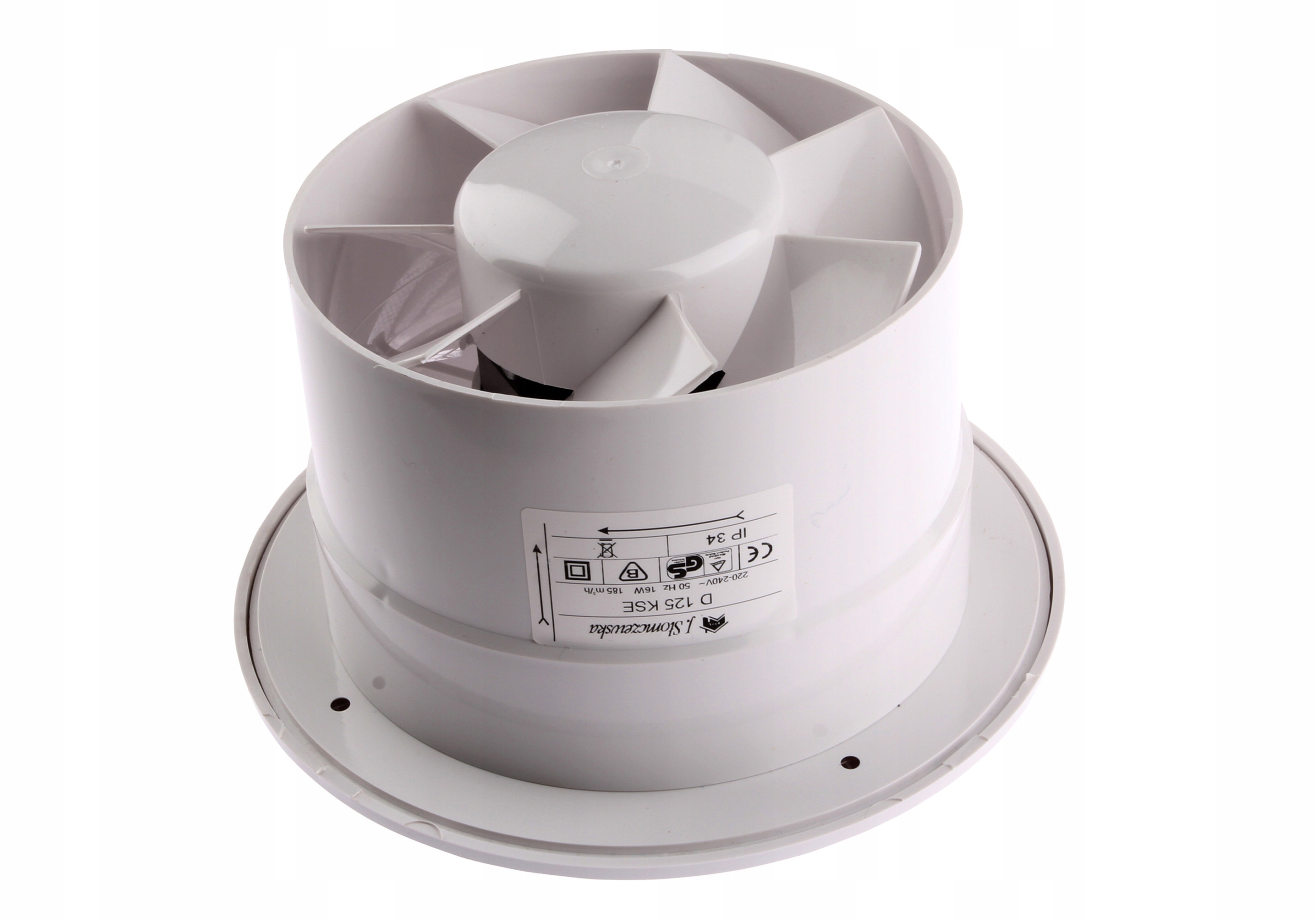 Kupelňový ventilátor - Axiálny ventilátor fi 125 230V 16W 185m3 / h 35dB strop