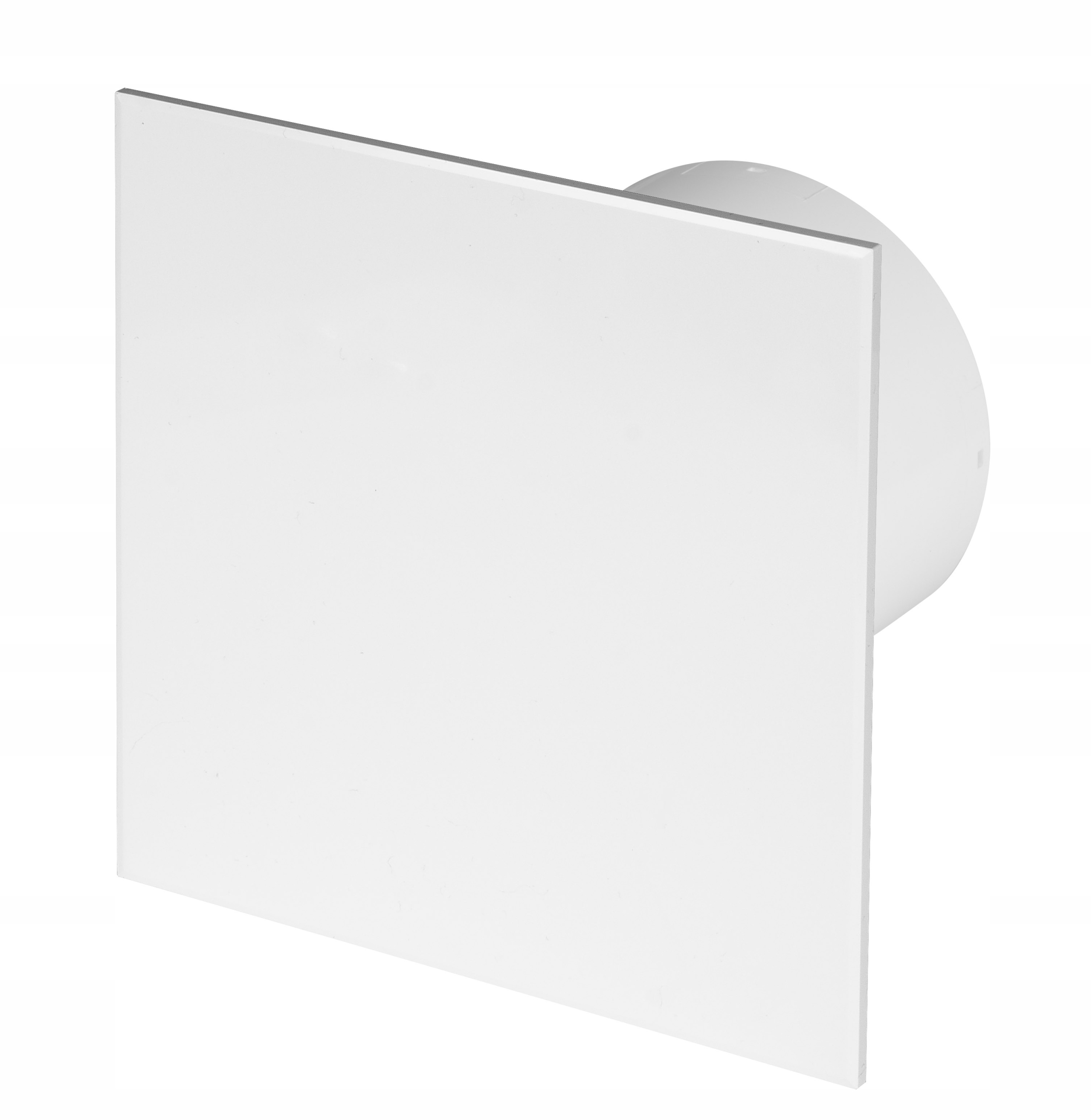 Kupelňový ventilátor - Tichý ventilátor KWS100T + panel z bieleho skla