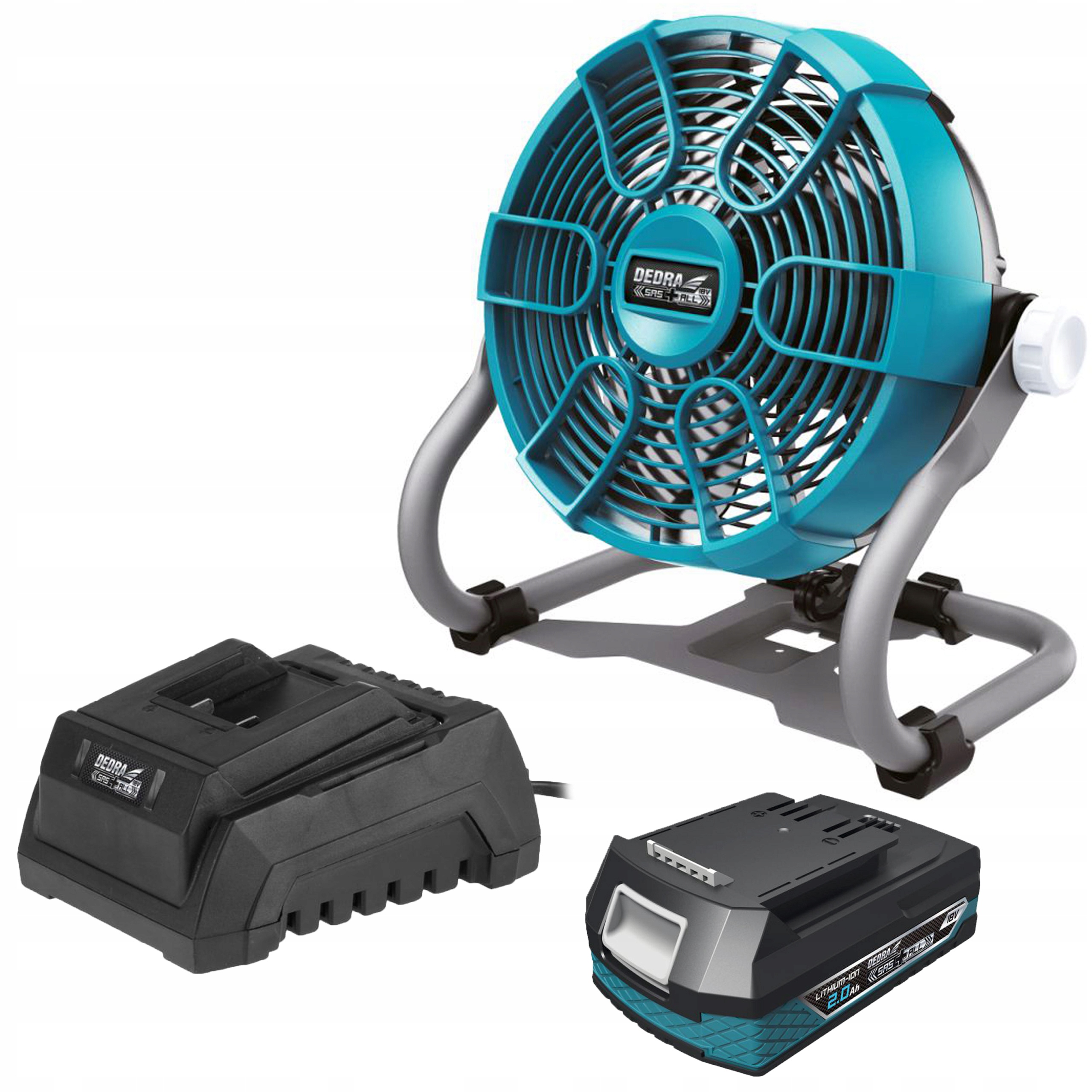 Kupelňový ventilátor - Sada ventilátora batérie DEDRA SAS + 18V 2Ah