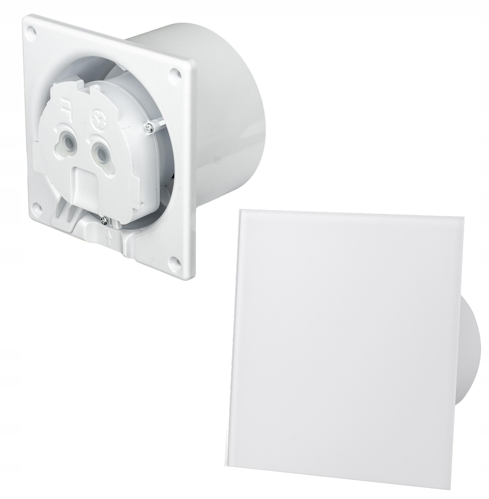 Kupelňový ventilátor - PANEL VENTILÁTORA KÚPEĽNE SKLO BIELY LESK