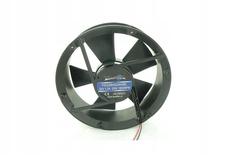 Kupelňový ventilátor - BESTFAN GUĽOVÝ VENTILÁTOR 220x60mm 24V 476m3 / h