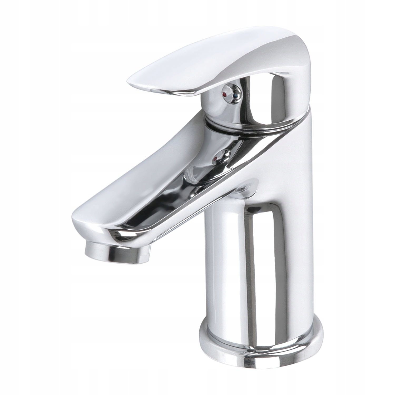 Umyvadlová batéria - Chrómový umývadlový kohútik H 14,5 cm so zástrčkou