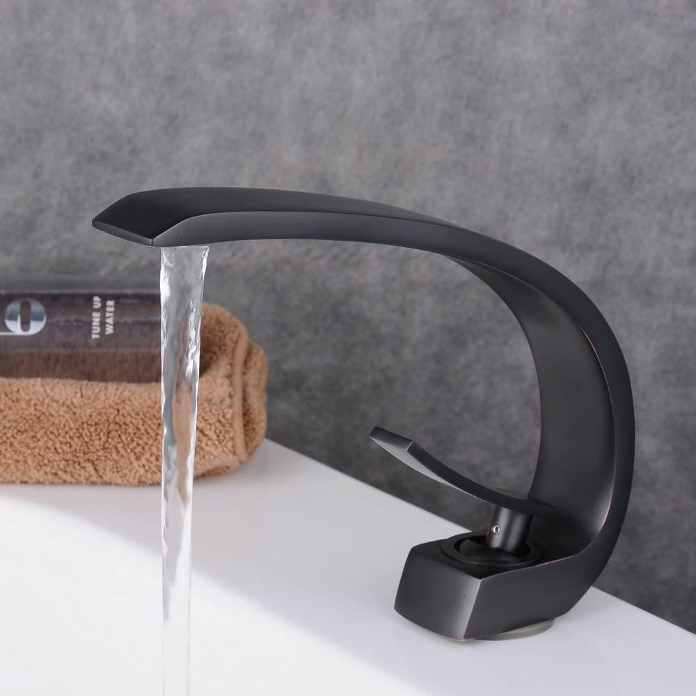 Umyvadlová batéria - Umývadlový faucet BLACK MAT BEELEE oblúkový
