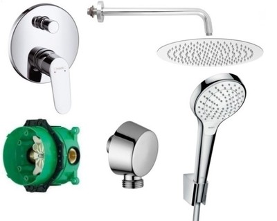 Umyvadlová batéria - SKRUTKOVANÁ SADA HANSGROHE + SPRCHOVÁ SPRCHA 30