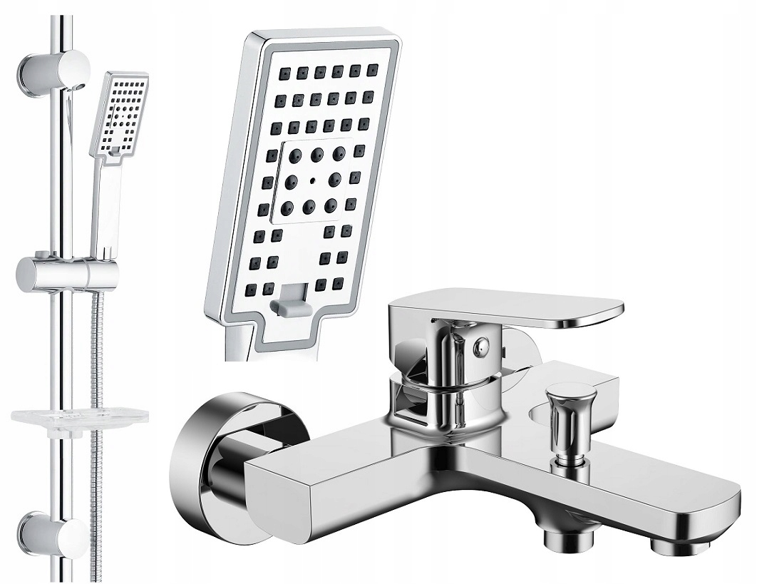 Vaňová batéria - SET sprchová lišta + vaňová batéria KVADRO