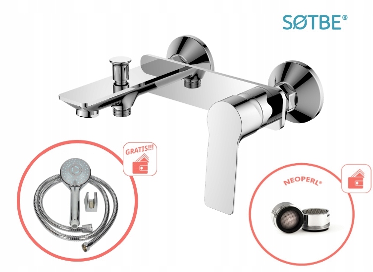 Vaňová batéria - Vaňová batéria SOTBE NEA ASYMMETRIC + vaňová súprava