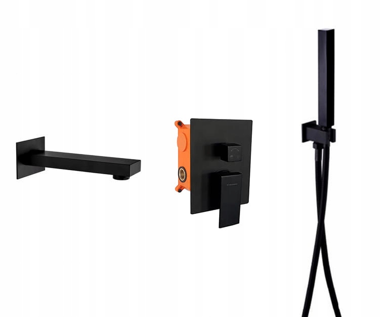 Vaňová batéria - Podomietková vaňová batéria VELDMAN BLACK QUADRO
