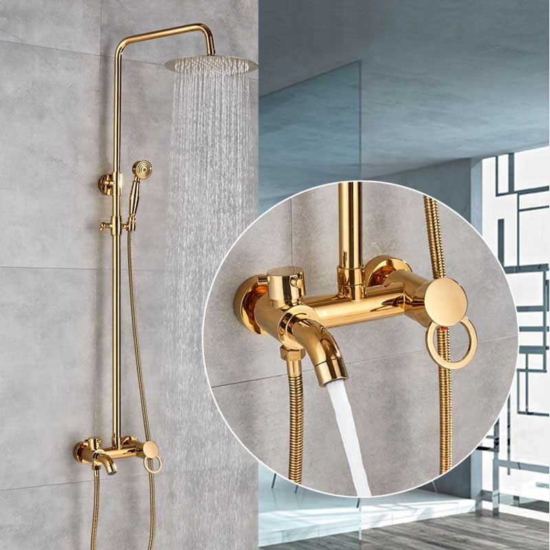 Vaňová batéria - [Gold] Hnedý kúpeľňový sprchový kohútik