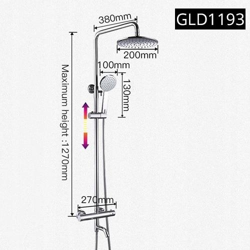 Vaňová batéria - [Gld1193] Chromovaná termostatická sprchová batéria