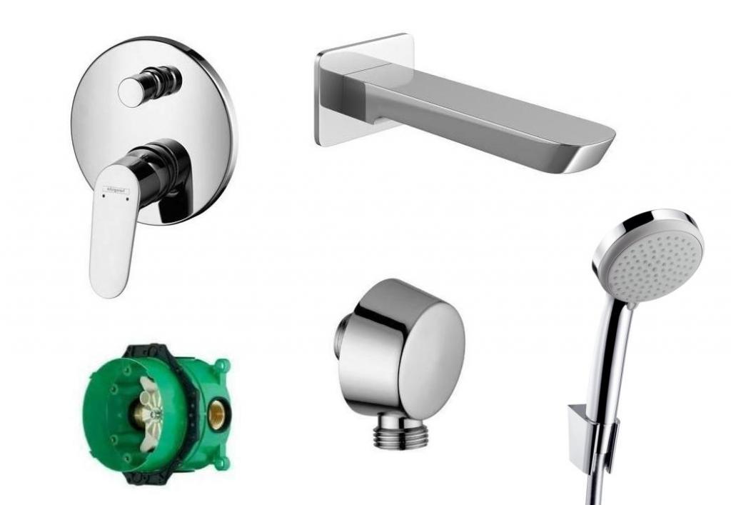 Vaňová batéria - SADA KÚPEĽOVÝCH KÚPEĽOVÝCH SKRÍN HANSGROHE