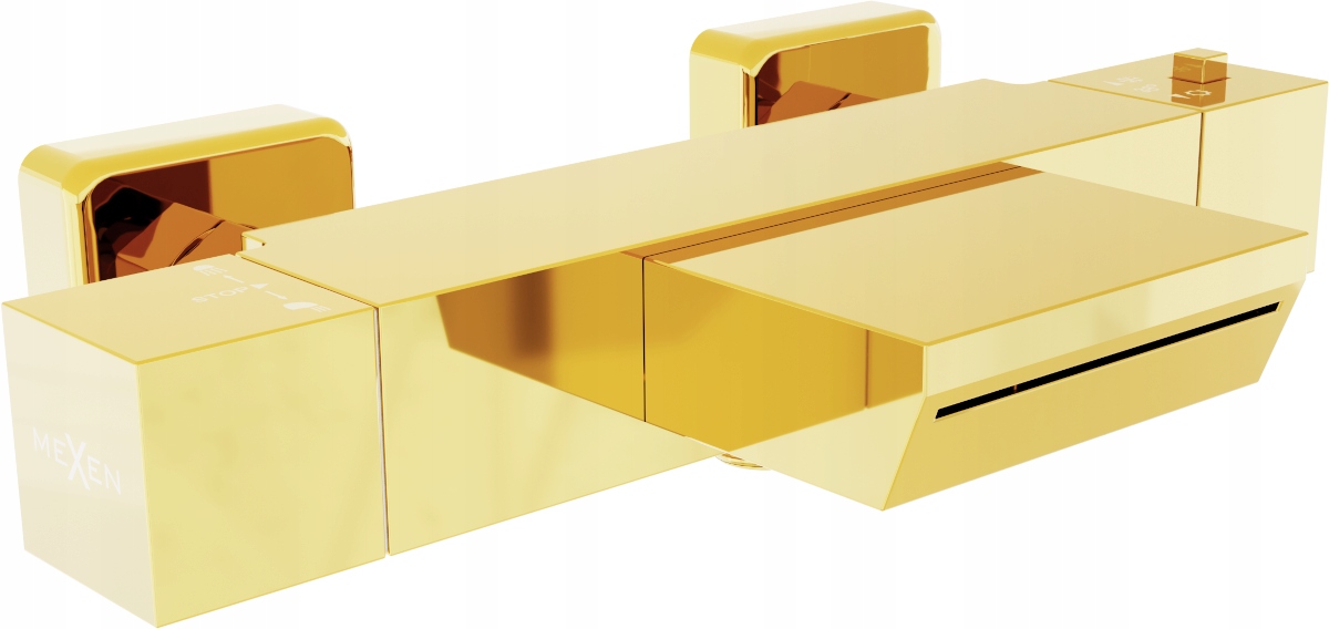Vaňová batéria - BATÉRIA BATÉRIE BATÉRIE MEXEN CUBE BATÉRIA TERMOSTAT KASKÁDOVÁ ZLATA