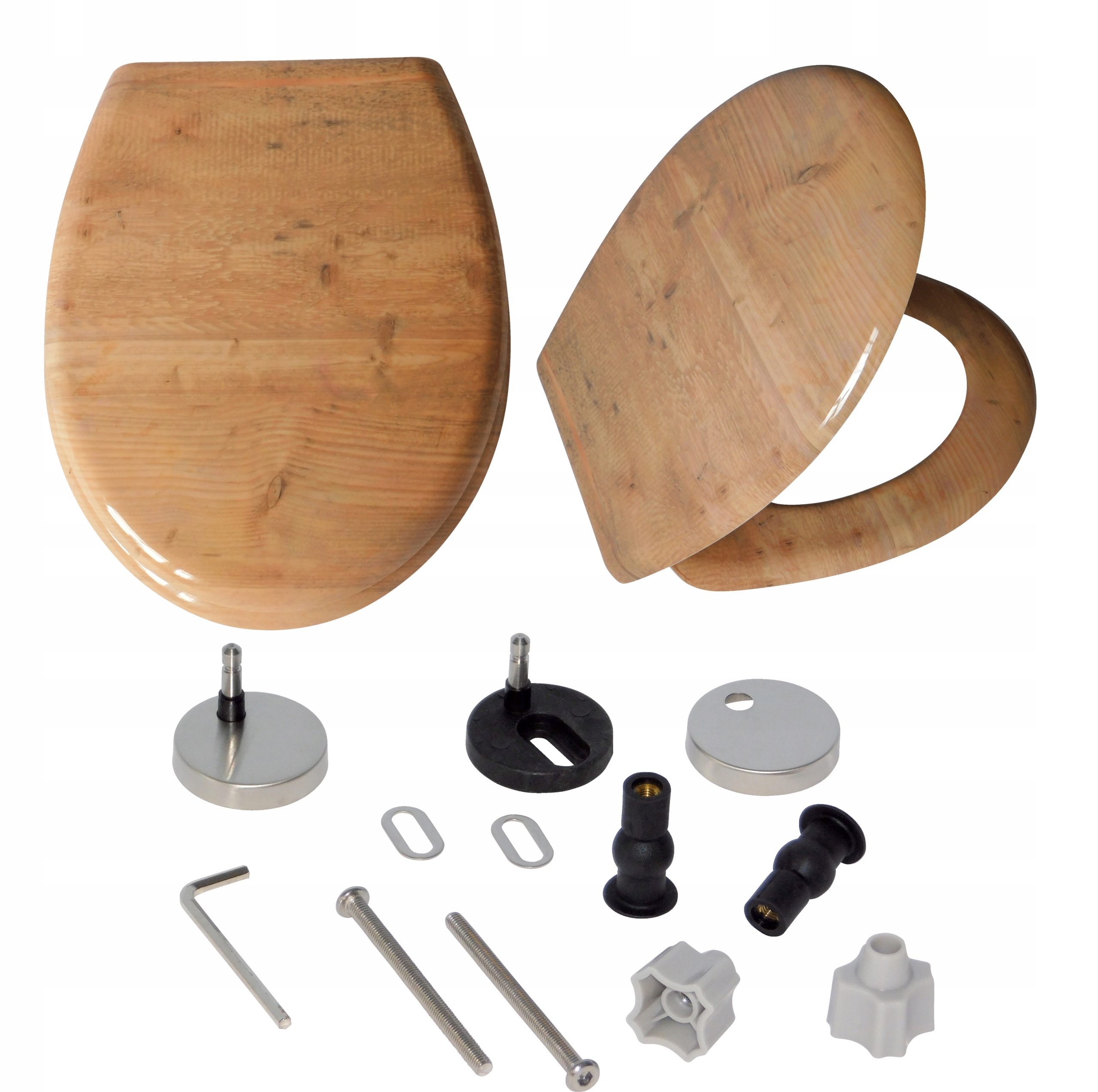 WC doska - WC sedátko CLOSET, pomaly sa zatvárajúce, SEDESOWA WOOD