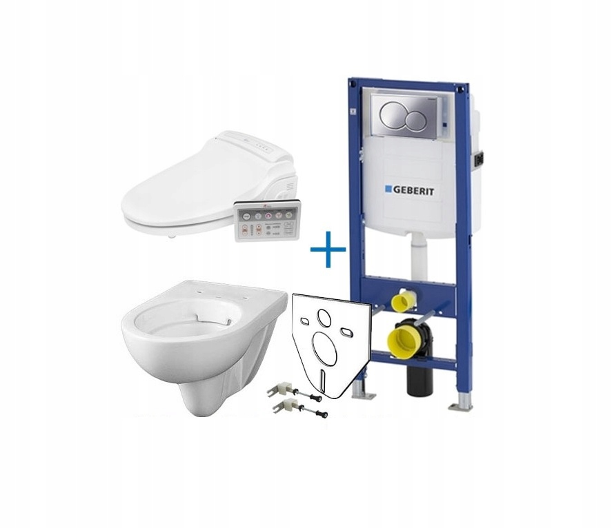 WC doska - Sada BioBidet BB-1000 + Kruhová miska + rám + tlačidlo