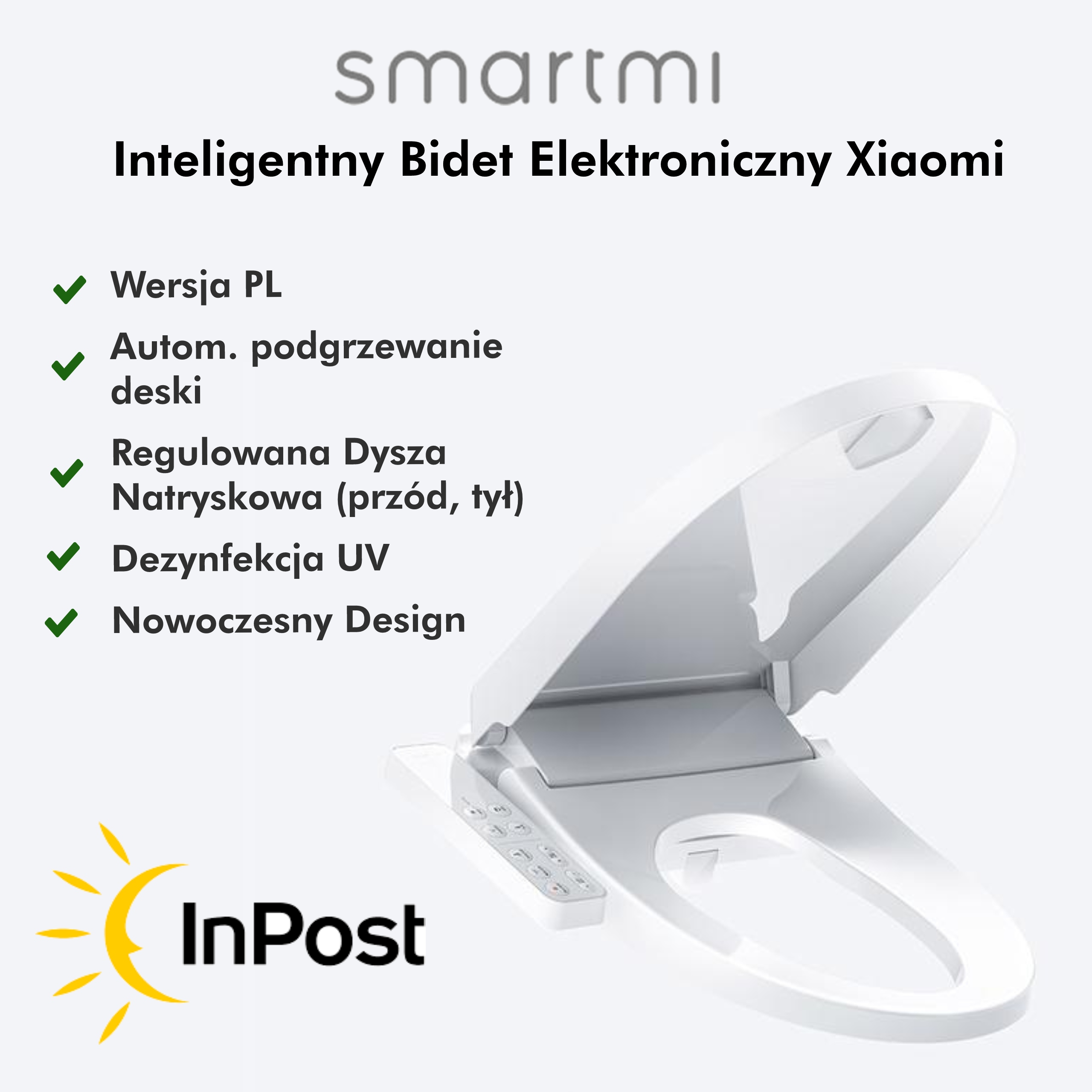 WC doska - Umývacia doska e-bidetu Xiaomi SmartMi - verzia PL