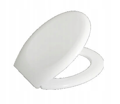 WC doska - Doska Duroplast, biele kovové pánty Creavit