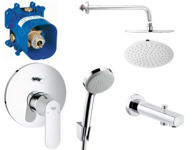 Podomietková batéria - GROHE EUROSMART URČENÁ KÚPEĽŇA + Dažďová SADA
