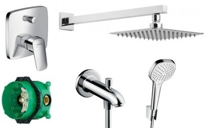Podomietková batéria - HANSGROHE LOGIS KÚPEĽŇOVÁ SADA + SPRCHOVÁ SPRCHA 20