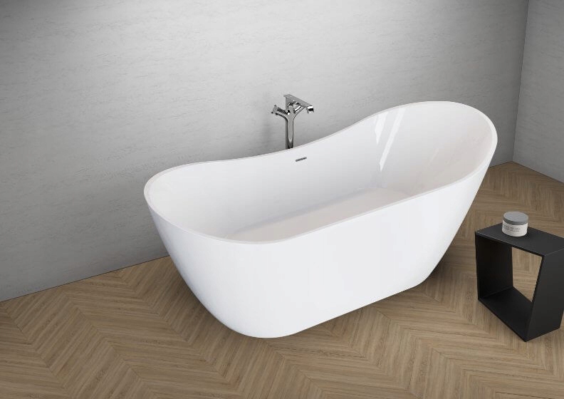 Biela samostatne stojaca vaňa 180x80 + rám + sifón