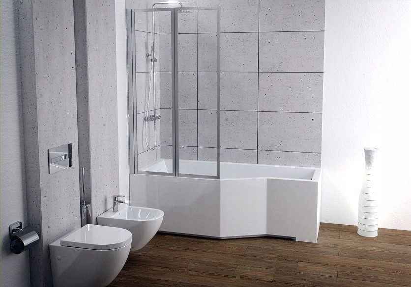 Vaňa INTEGRA 150 x 75 vľavo s obrazovkou 2S + plášťom