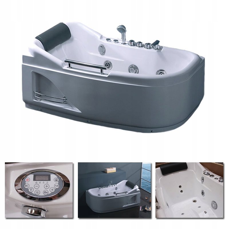 HYDROMASÁŽNY KÚPEĽ AKRYLOVÝ OZÓN JACUZZI 16 JETOV VEDENIE