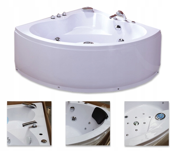HYDROMASÁŽNA KÚPEĽ JACUZZI ACRYLIC 20 NOZZLES OZON LED HQ
