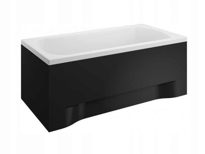Obdĺžniková vaňa 170x75 Classic Black + sifón