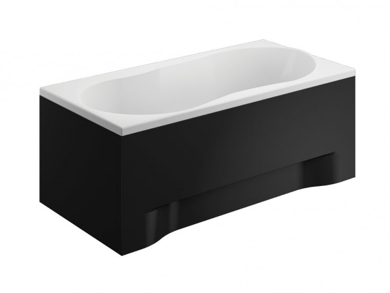 Obdĺžniková vaňa 160x70 Grace Black + sifón