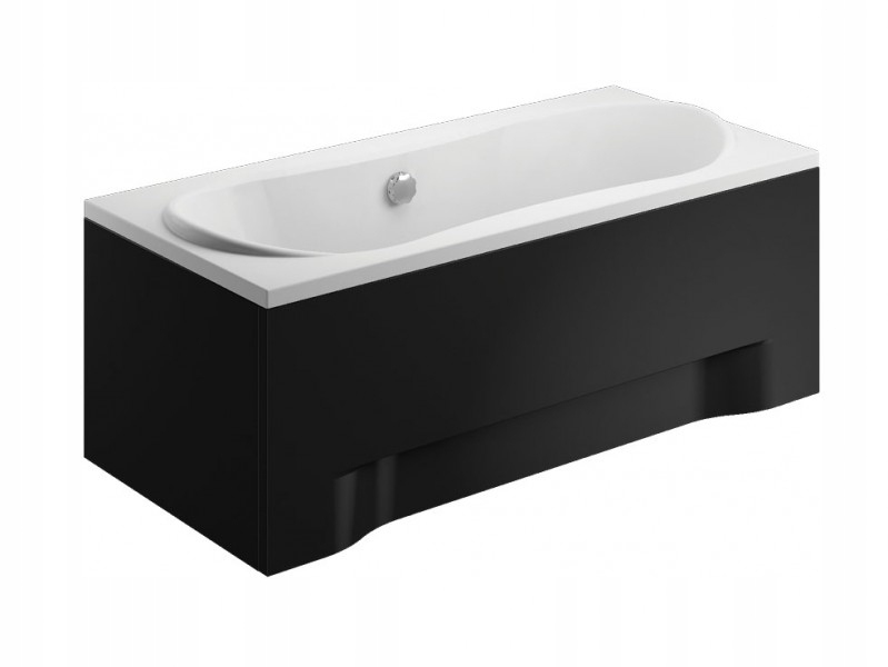 Obdĺžniková vaňa 170x80 Dlhá čierna + Sifón