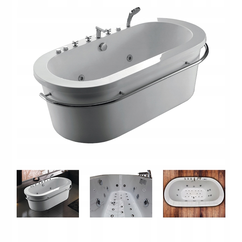SPA KÚPEĽŇA S HYDROMASÁŽOU OZÓNOVÁ 26 TRYSKA LED BATÉRIA