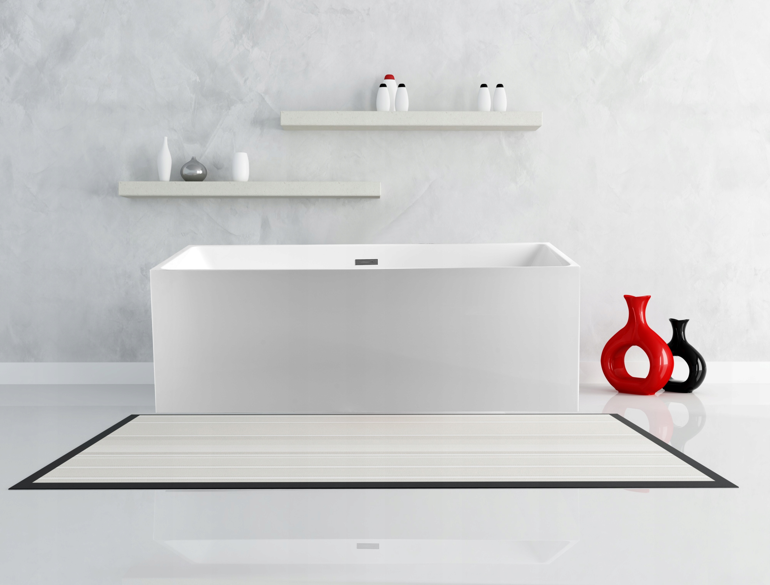 Samostatne stojaca vaňa akrylová WALTPOOL 150X80 + klik