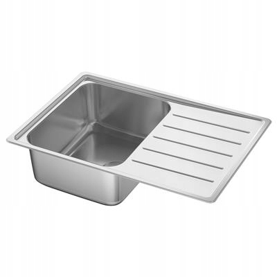 IKEA VATTUDALEN Drez, 1 miska a sušička, oceľ č