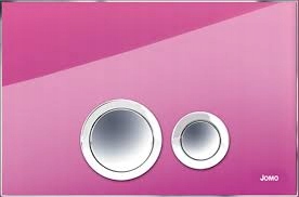 WC tlačidlo - SKLENENÉ TLAČIDLO WERIT JOMO ELEGANCE FUCHSIA