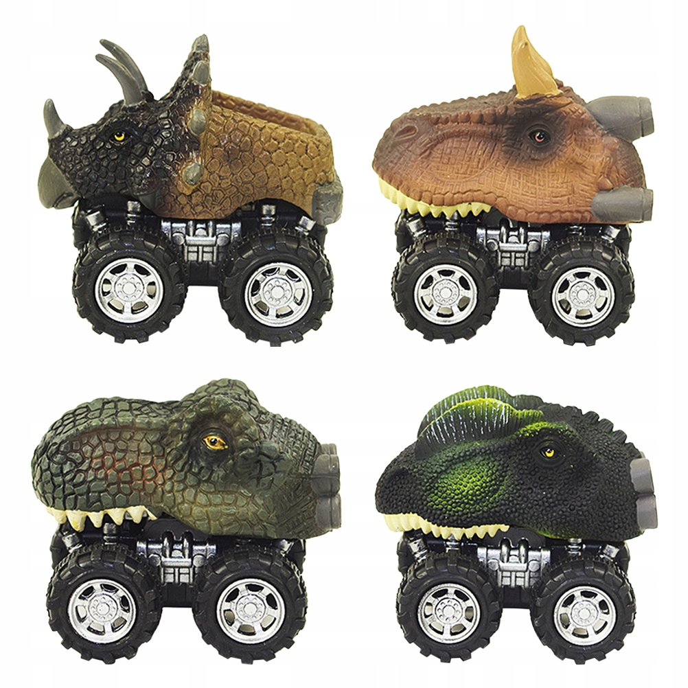 Kuchynská batéria -  4ks Simulačné dinosaurie autá Deti Wyco