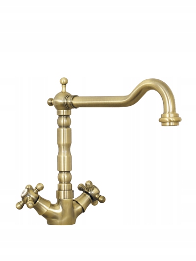 Kuchynská batéria - KUCHYNSKÝ faucet VYSOKÉ RETRO zo starého zlata