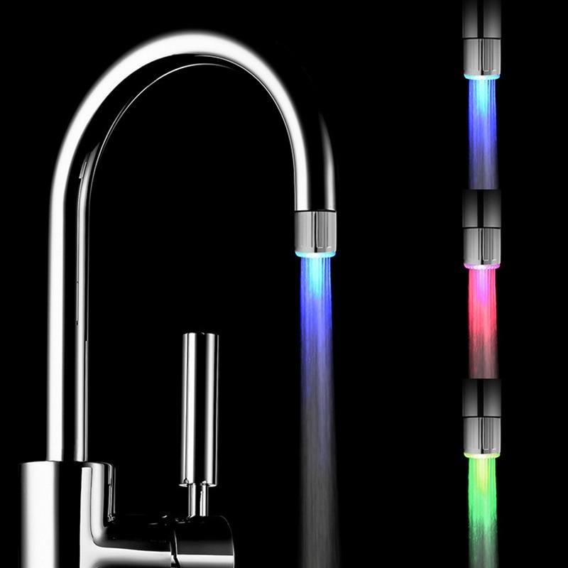 Kuchynská batéria -  [Single Color Bule] Nový LED faucet, nastaviteľný