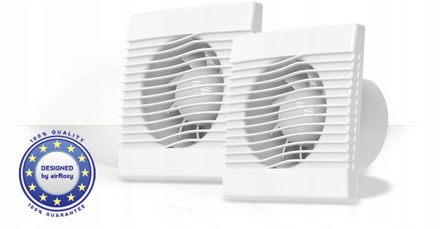 Kupelňový ventilátor - nástenný ventilátor airRoxy pRim priem. 100 01-003TS