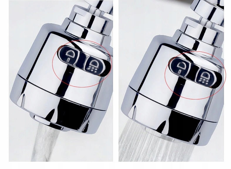 Kuchynská batéria - faucetový predlžovací faucet s filtrom 360 stupňov