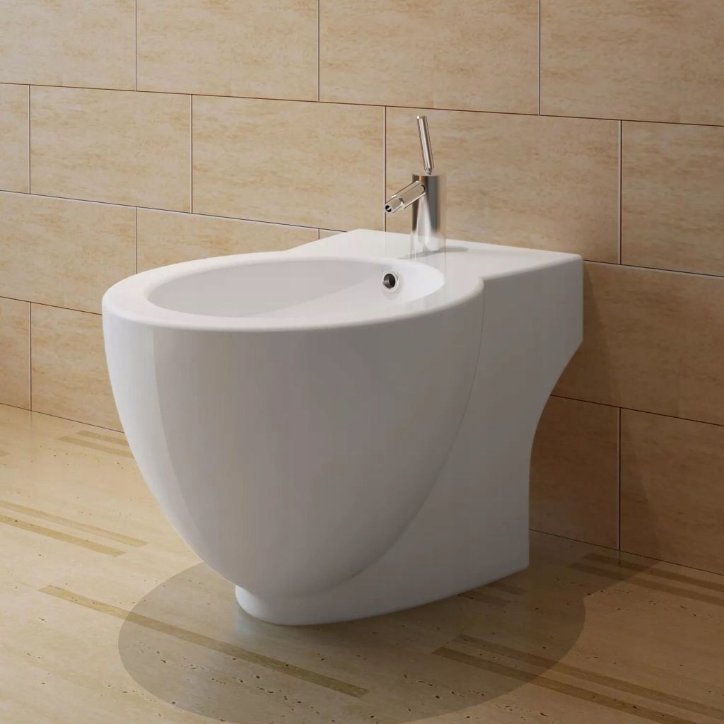 stradeXL Keramické WC s bidetom, biele