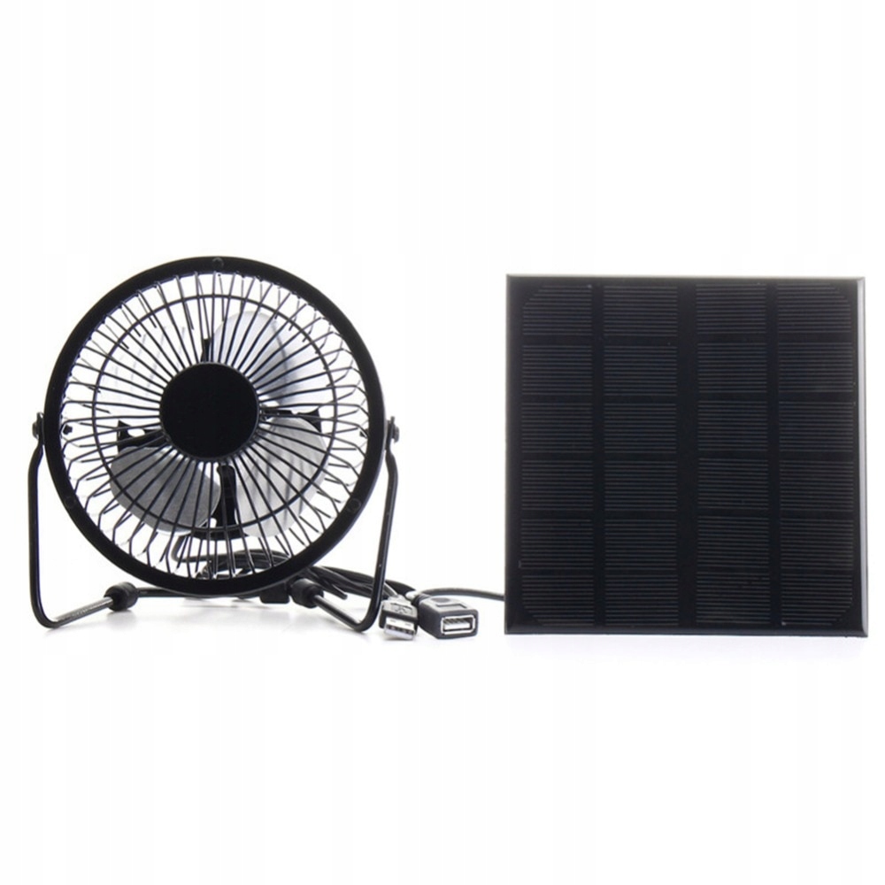 Kupelňový ventilátor - ventilátor 3W 6V Solárny panel Železný ventilátor