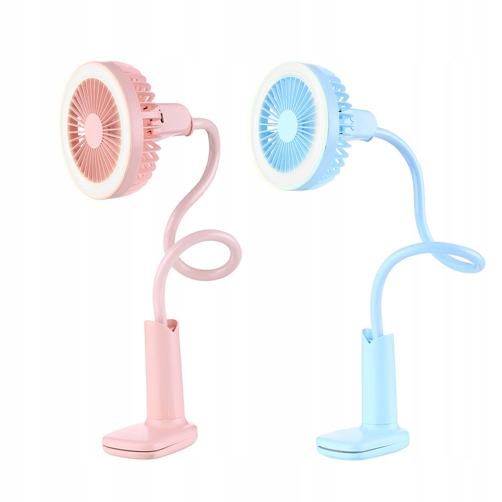 Kupelňový ventilátor - ventilátor Chladenie Letné LED svetlo 1200 mAh Akumu